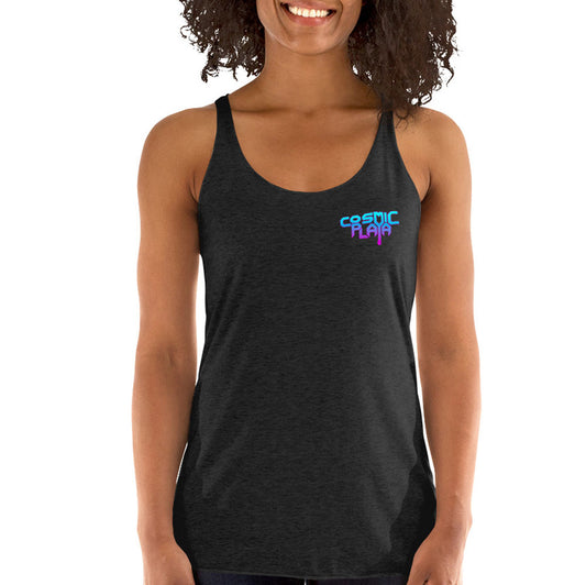 Womens Tank Top Black Cosmic Playa